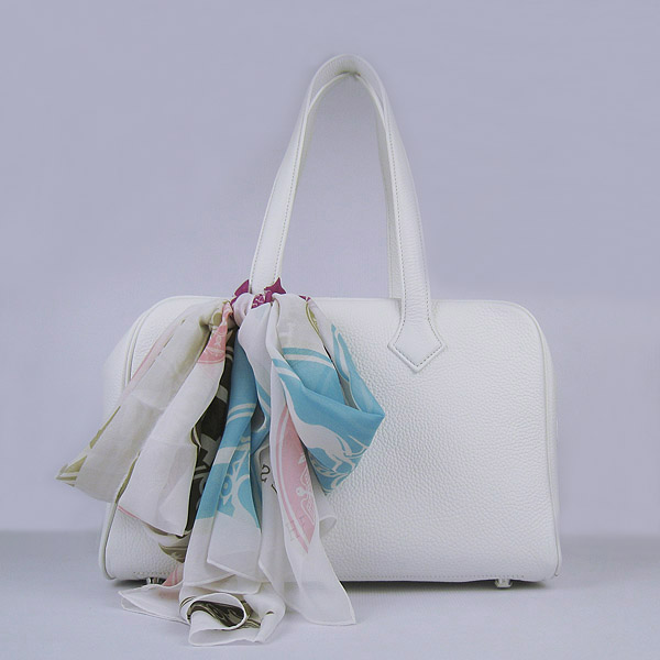 Best Replica Hermes Victoria Cowskin Leather Bags 2010 White H2802